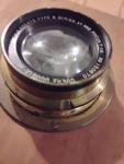 Goerz 180mm/7 in. Series III No.2 double anastigmat brass lens, Flange EXC GLASS