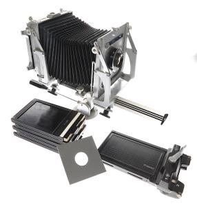 Graflex Graphic View II 4x5 Camera, 127mm f4.5 Optar, 5 SFH, 2 LB More, EXC+