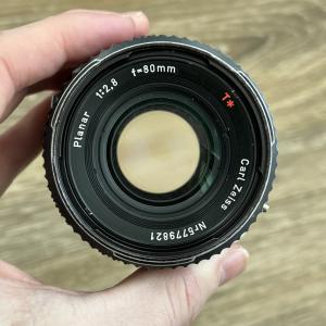 Hasselblad 80mm f2.8 Zeiss Planar C T* Lens Black Medium Format Film Camera Lens