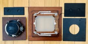 Deardorff Camera Lens Zeiss Apochromat Tessar 1:10 f=46 & Reducing Ground Glass