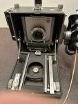 Linhof Technika III 4x5 Large Format Camera, German, Grip w. thumb release grip.