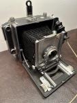 Linhof Technika III 4x5 Large Format Camera, German, Grip w. thumb release grip.
