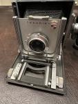 Linhof Technika III 4x5 Large Format Camera, German, Grip w. thumb release grip.