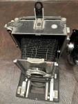 Linhof Technika III 4x5 Large Format Camera, German, Grip w. thumb release grip.
