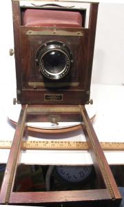 ANTIQUE KODAK GRAFLEX 2-D 8X10 WOODEN LARGE FORMAT VIEW CAMERA w/ZEISS LENS