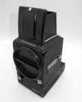 *CLEAN* BLACK HASSELBLAD 500 EL/M W/ WAIST LEVEL FINDER-WORKING
