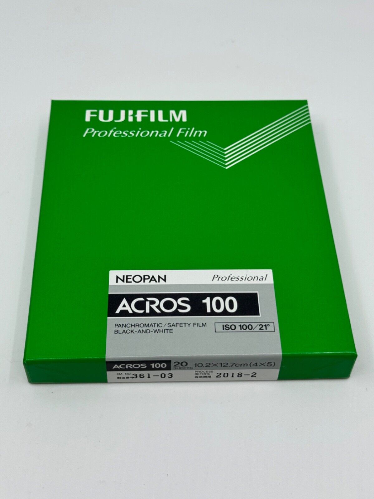 Vintage Fujifilm Neopan Acros 100 4x5 Film, Frozen