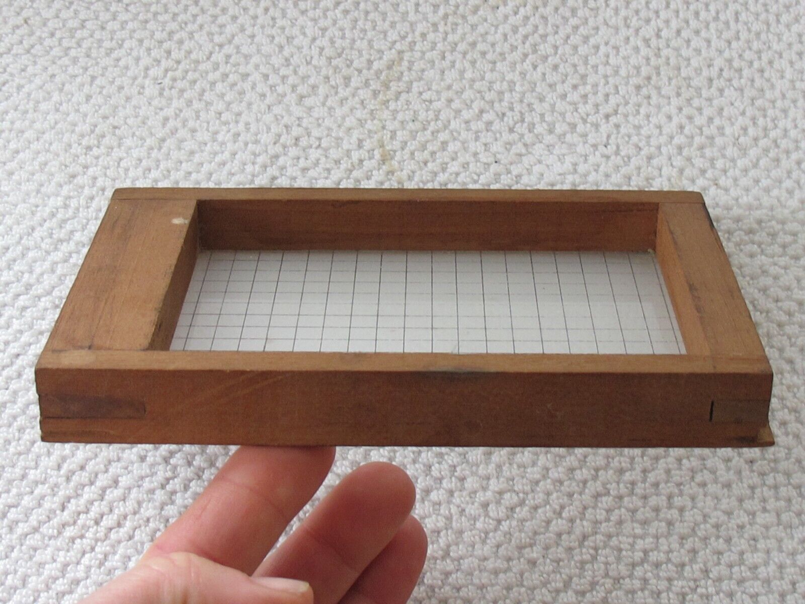 Vintage 4x5 Wood Camera Grid Ground Glass Back