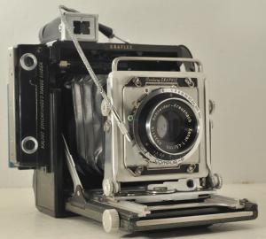 Graflex Century Graphic 2x3 Camera w/ Xenar 105mm 4.5 Lens & RH/10 Film Holder