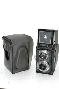 Graflex 22 Twin-Lens Reflex Camera with Original Leather Case