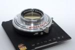 Voigtlander Linhof  APO-Lanthar 15cm f/4.5 lens in Synchro Compur . Covers 4x5.