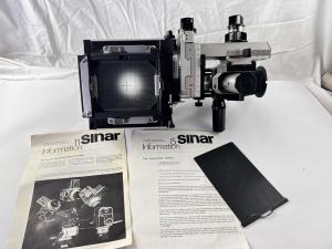 Vintage Sinar Monorail View Camera Large Format 4x5 Swiss Made Bellows Manual