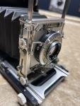 Vintage Graflex Speed Graphic Camera w Kodak Ektar 101mm Lens & 3 Film Holders