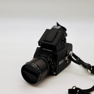 Hasselblad 500C/M Medium Format Camera w/ Prism Finder, 50mm Lens, 3 Film Backs