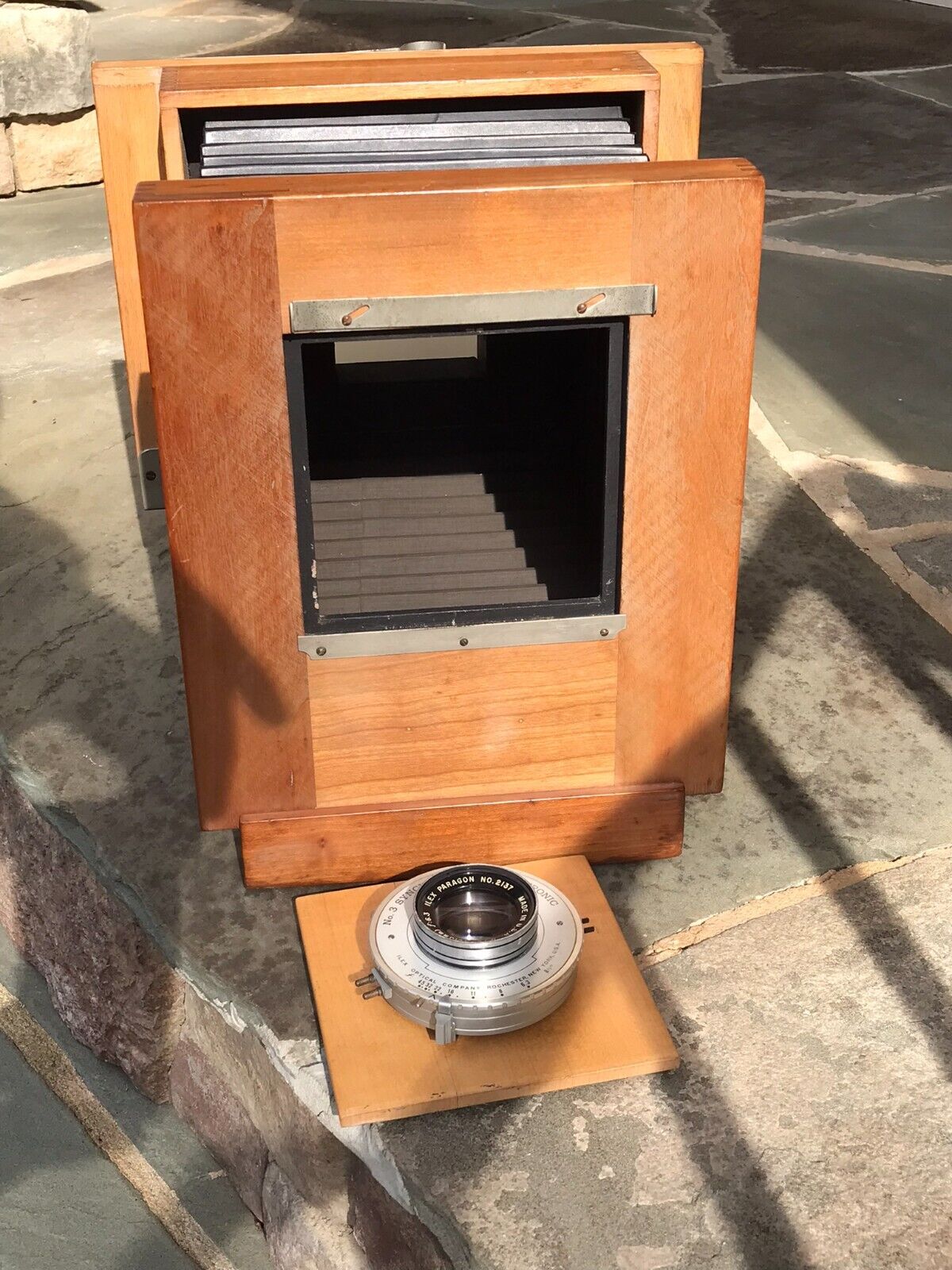 School Picture Camera: Vintage 5x7 Wood Portrait Model