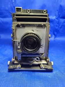 Graflex Crown Graphic Special 4x5 Press Camera W/ Xenar 135mm Lens Broken Glass