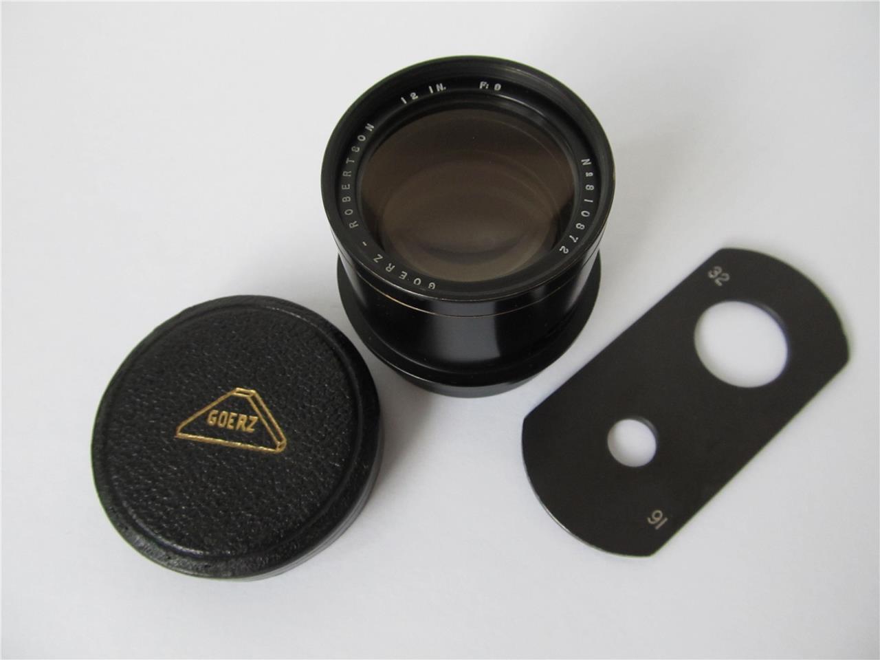 Goerz Robertson 12-inch f/9 Lens w/16-32 Waterhouse Stop  *****8x10