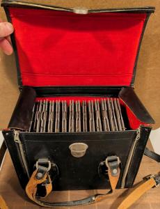 15 Graphic Riteway 4x5 sheet film holders #1284 4 Graflex Camera W/ Leather Case