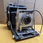 Vintage Speed Graphic Graflex Film Press Camera Schneider Kreuznach 1:6.8/30 Len