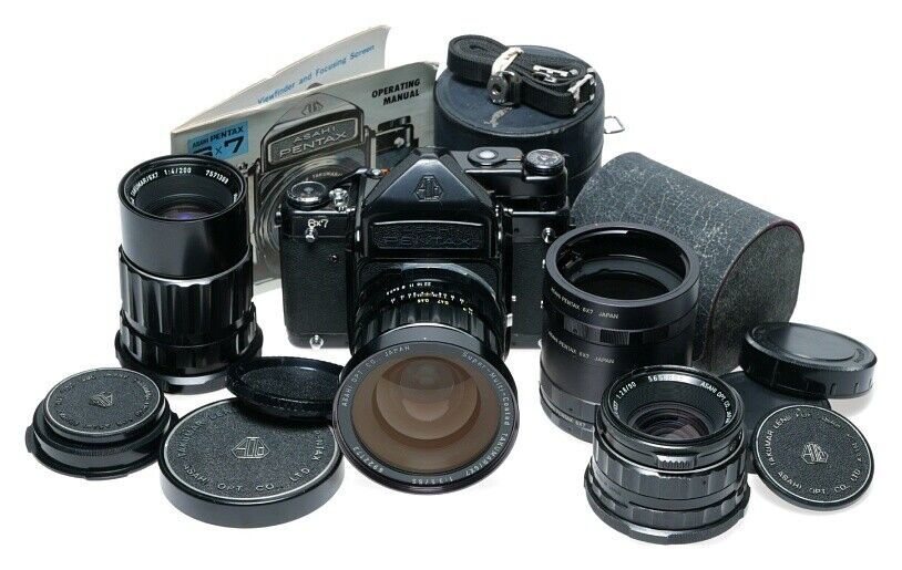 Pentax 6x7 Film Camera Kit with Multiple Lenses