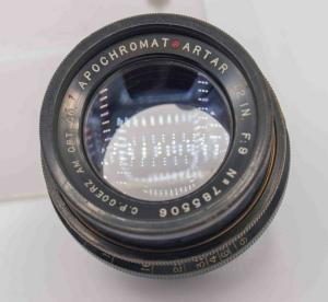 Goerz Apochromat Artar 12in. 305mm F9 Red Dot Large Format 1/2 Plate Barrel Lens