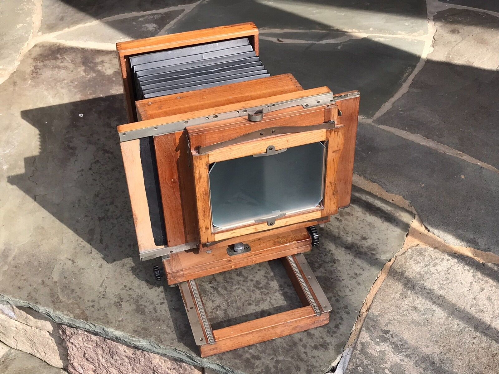 School Picture Camera: Vintage 5x7 Wood Portrait Model