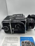 Hasselblad 500 C/M Camera + Film Back + Zeiss Lens Synchro Compur & Manual VTG