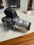 Hasselblad 500C w/150mm Lens, C12 Film Back, Prism Viewfinder