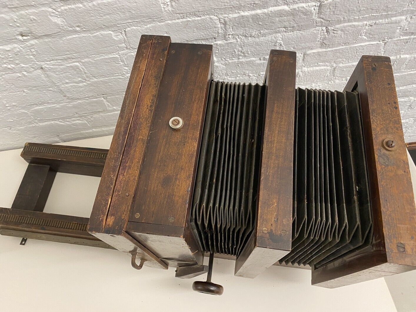 Vintage wooden large format camera