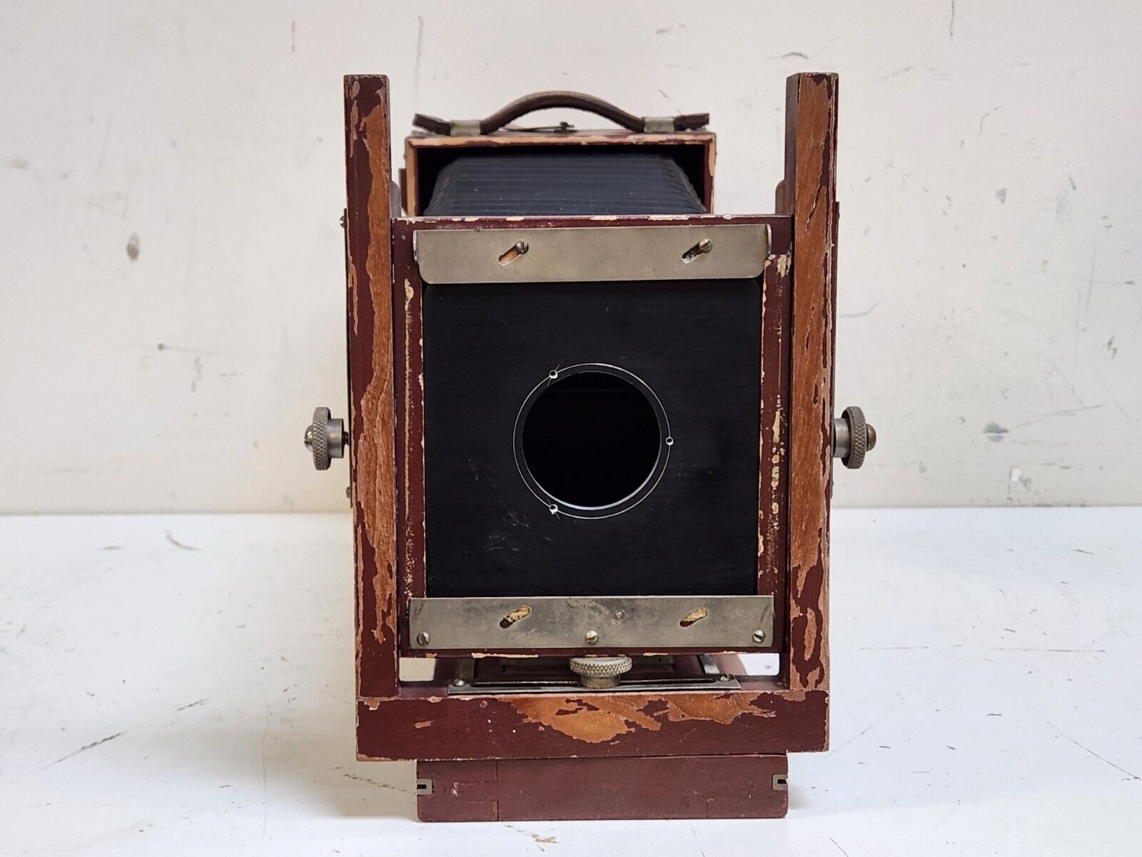 Vintage 4x5 Wooden Field View Camera with Lens