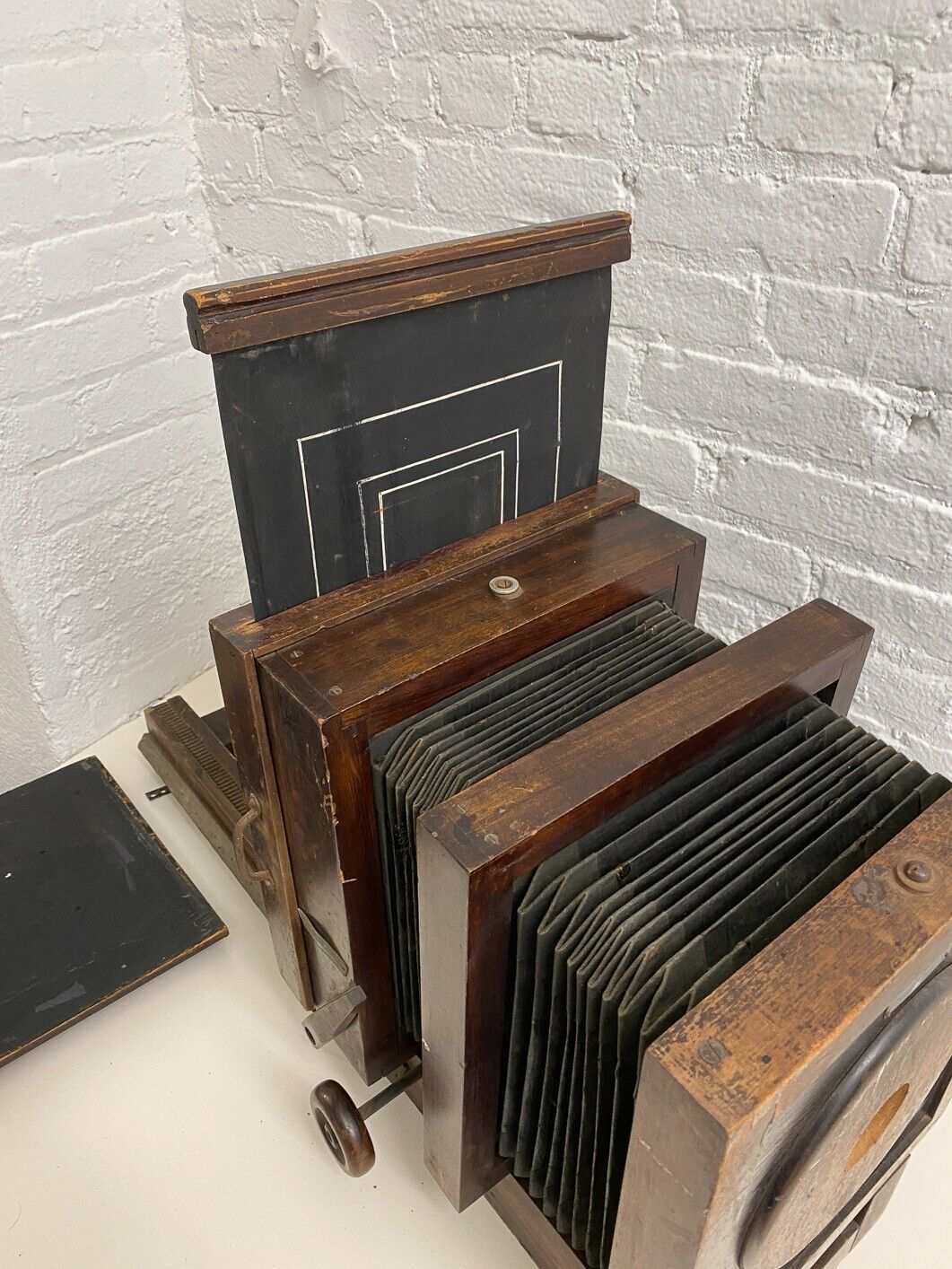Vintage wooden large format camera