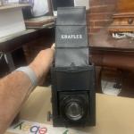 Vintage Graflex RB Series B 2 1/4 x 3 1/4 SLR Camera w/ 2 Film Holders & Case