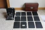 RARE VTG Linhof Quadrat Germany Large Format 4x5 Camera Compur T-P Cooke Lens