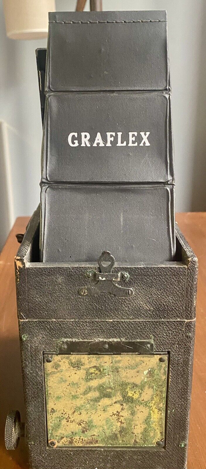 Rare Black Graflex Antique 23" Folding Camera Iconic