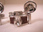 Vintage SWANK Rhinestone Flash Camera Cuff Links