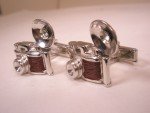 Vintage SWANK Rhinestone Flash Camera Cuff Links