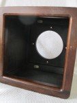 Vintage Large Format Camera Wood Recessed Lens Board