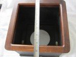 Vintage Large Format Camera Wood Recessed Lens Board