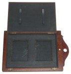 Vintage Wood Stereo Camera with Plate Holders