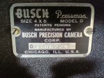 Busch 4x5 Pressman D Camera with Kodak Lens