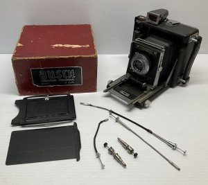 Busch Pressman Model C Vintage Camera with Extras