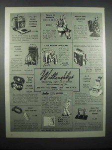 1947 Busch Pressman Camera Ad - Willoughby's