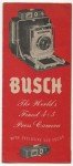 Vintage BUSCH Press Camera Tri-Fold Brochure, 1940s