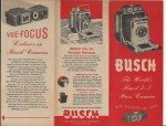 Vintage BUSCH Press Camera Tri-Fold Brochure, 1940s