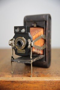 Rare Antique Kodak Folding Pocket Camera with Red Bellows