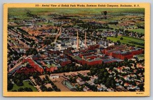 Kodak Park Aerial View Postcard, Rochester NY