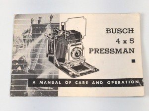 Busch 4x5 Pressman User Manual & Operation Guide