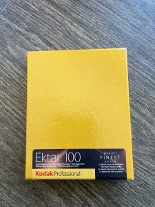 Vintage Kodak Ektar 100 4x5 Color Film, 10 Sheets