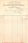 Rochester Optical 1907 Vintage Billhead Document