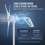 500W 24V Wind Turbine Generator with MPPT Controller